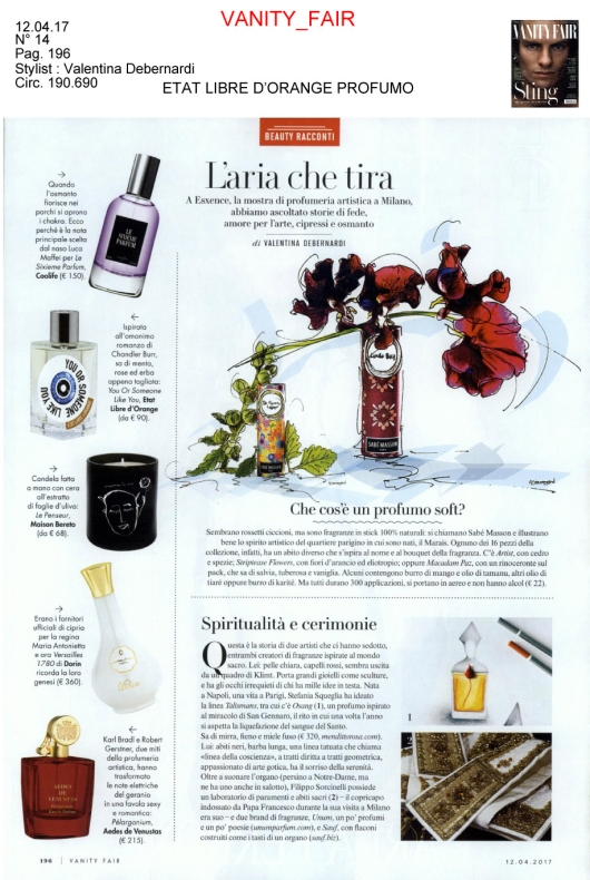 Etat Libre d'Orange su Vanity Fair