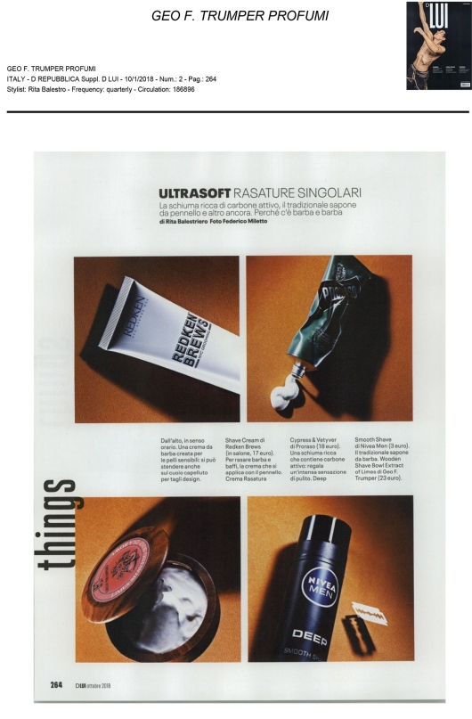 Geo F. Trumper sul supplemento D LUi di D Repubblica