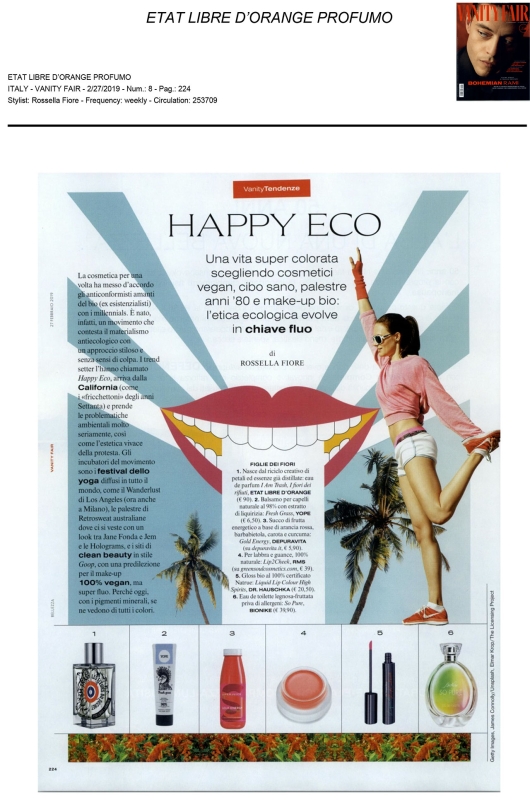 Etat Libre d'Orange su Vanity Fair di febbraio 2019