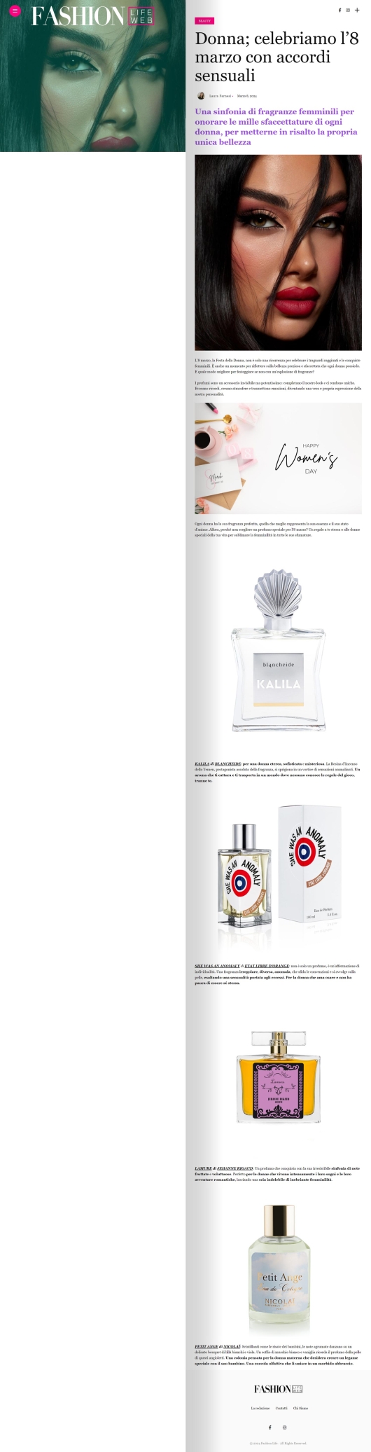 I nostri brand su Fashion Life Web 8 marzo 2024