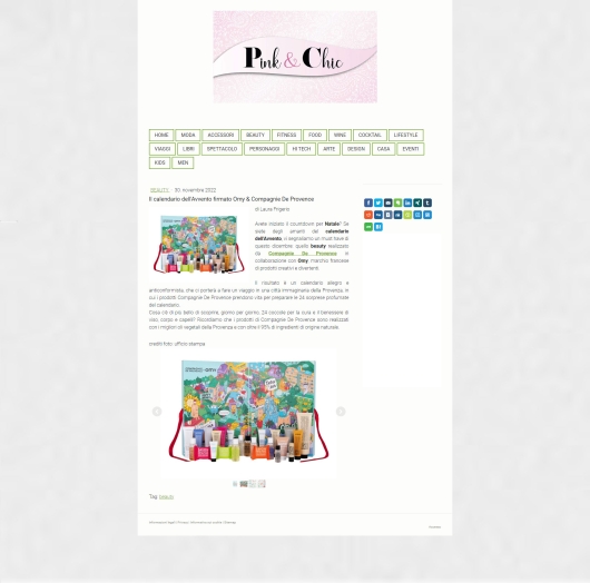 Il Calendario dell'Avvento Compagnie de Provence su pinkandchic.net