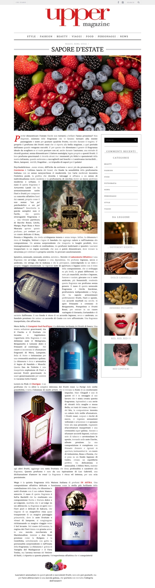 Cherigan su Upper Magazine  30 Ottobre 2024