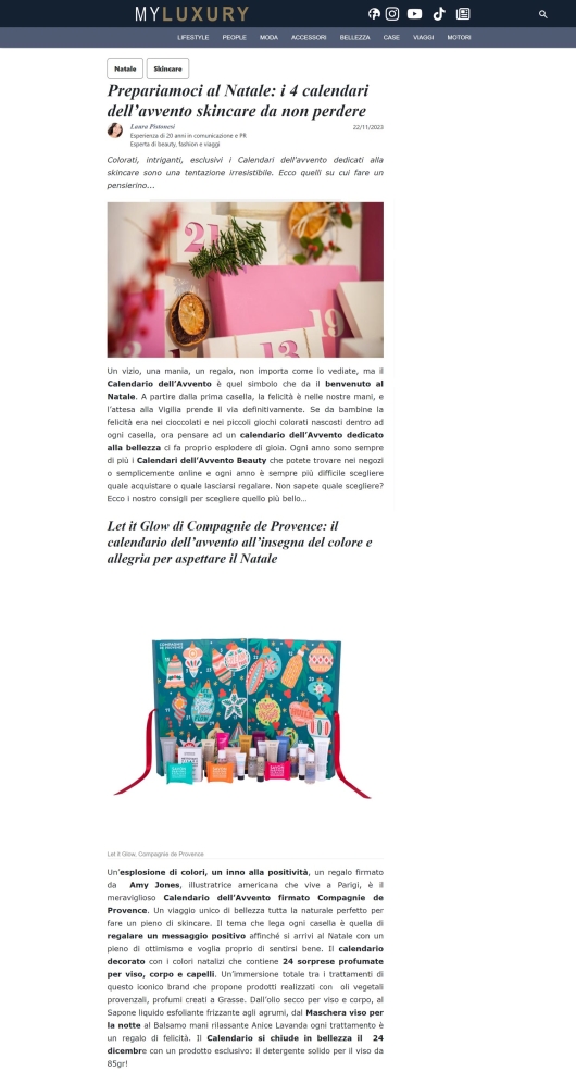 Compagnie de Provence su myluxury 22 novembre 2011