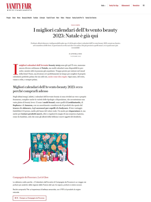 Compagnie de Provence su VanityFair