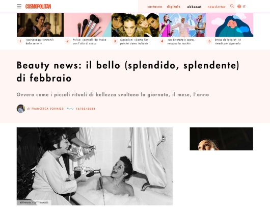 Etat Libre d'Orange e Robert Piguet su Cosmopolitan