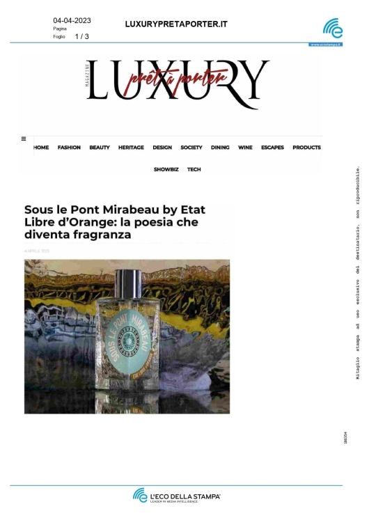 Etat Libre d'Orange su luxurypretaporter