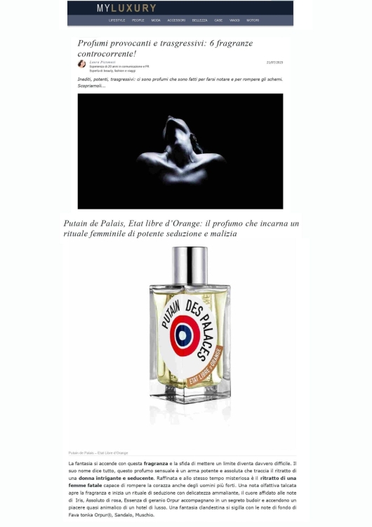 Etat Libre d'Orange su My Luxury 21 Luglio 2023