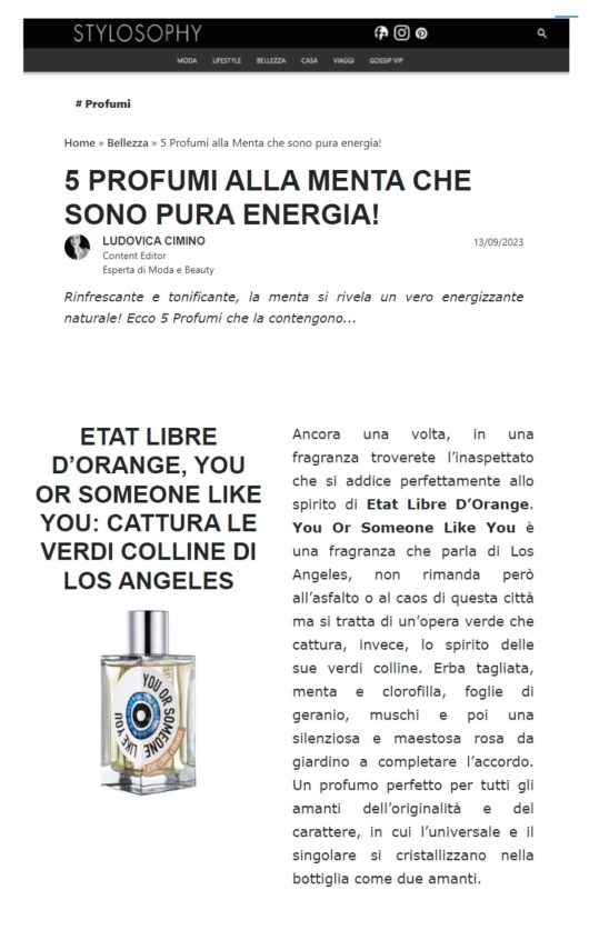 Etat Libre d'Orange su Stylosophy 