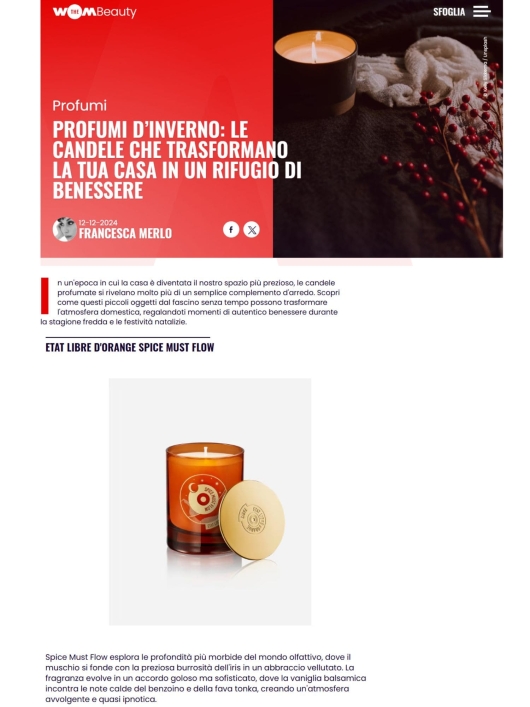 Etat Libre d'Orange su The Wom Beauty 12 Dicembre 2024