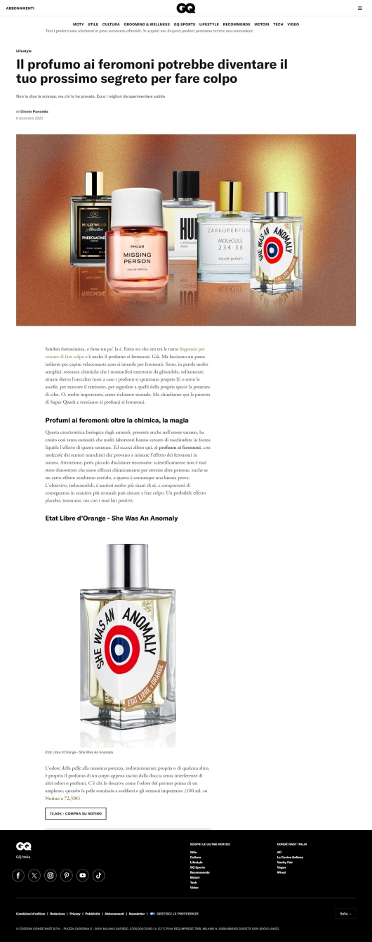 Etat Libre d'Orange su GQ