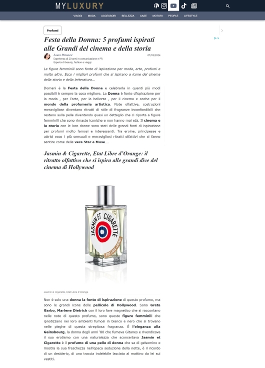 Etat Libre d'Orange su MyLuxury 7 marzo 2024