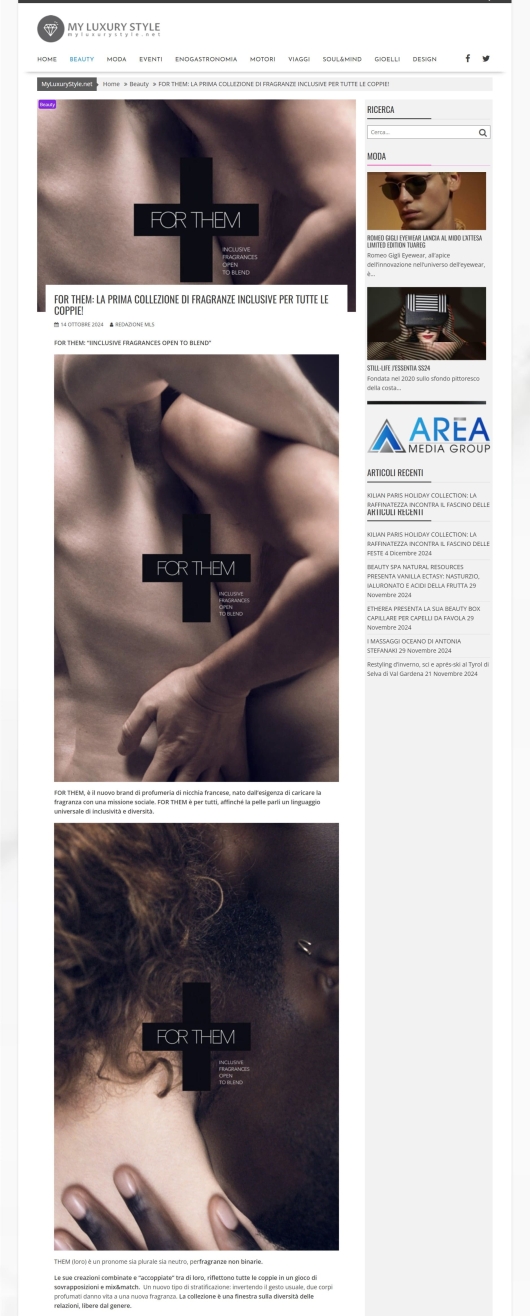 For Them su My Luxury Style 14 Ottobre 2024