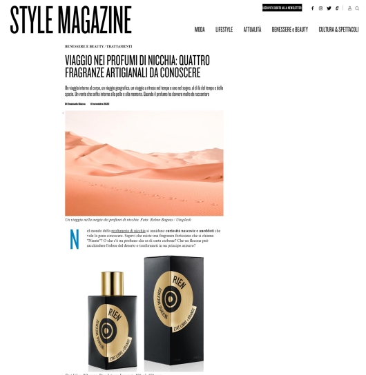 Etat Libre d'Orange su style.corriere.it