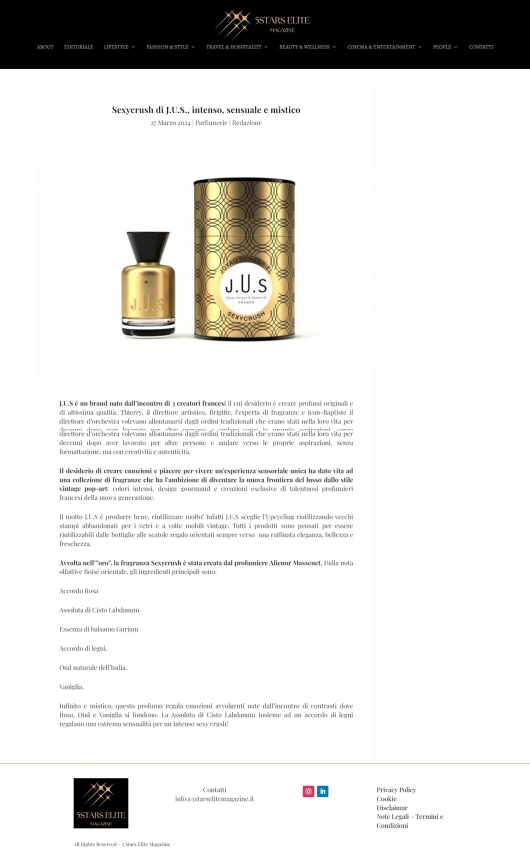 J.U.S. su 5 Stars Elite Magazine