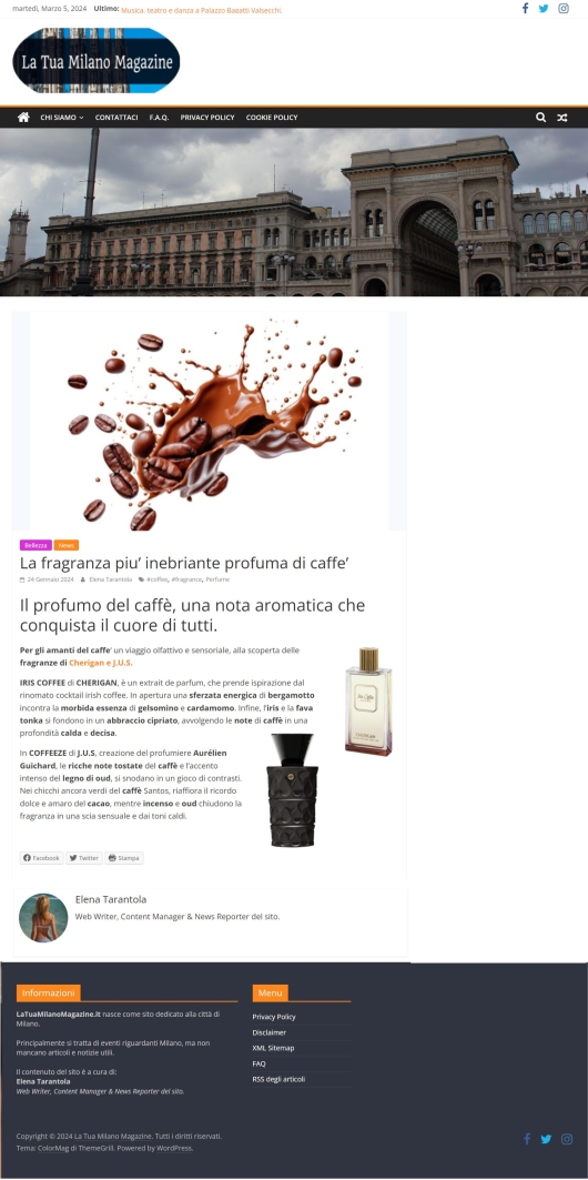 Cherigan e J.U.S. su La Tua Milano Magazine