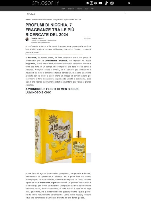 Mes Bisous su Stylosophy 04 aprile 2024