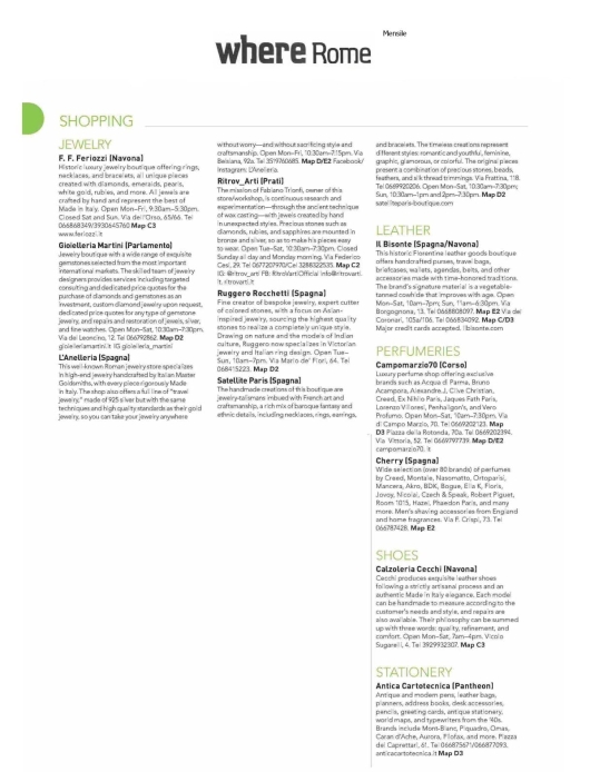 Nicolai, Robert Piguet su Where Rome - Shopping -