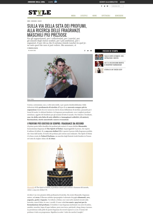 Nicolaï su style.corriere.it