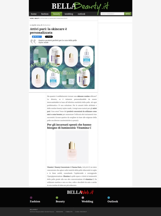 Paoma su Bellabeauty 12 aprile 2024
