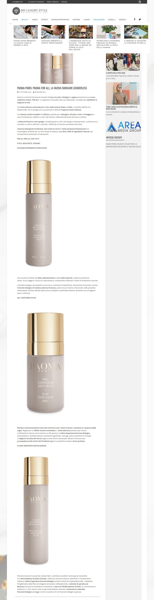 Paoma su My Luxury Style 14 Ottobre 2024