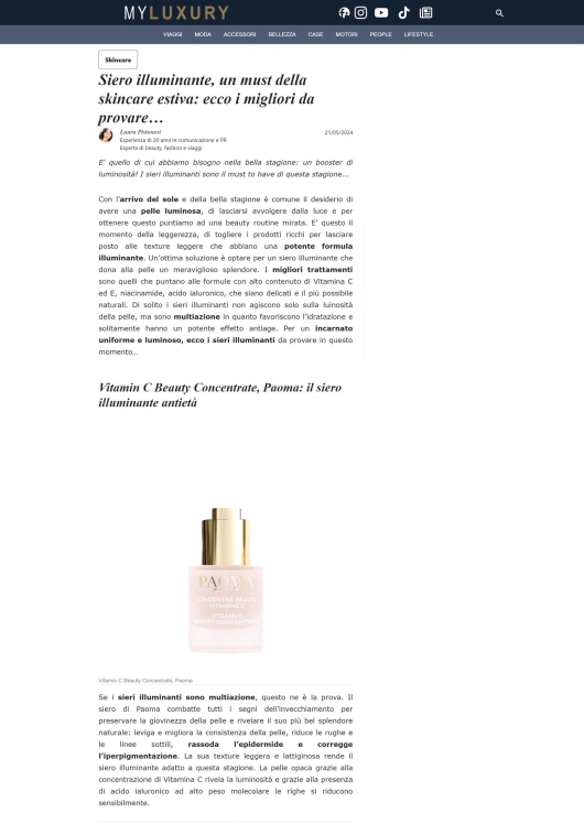 Paoma su MyLuxury 21 maggio 2024