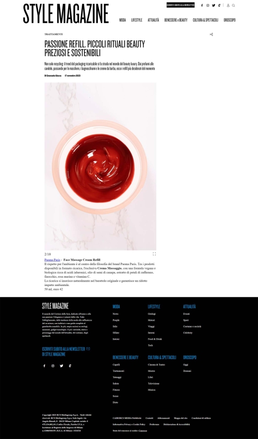 Paoma su Style Magazine