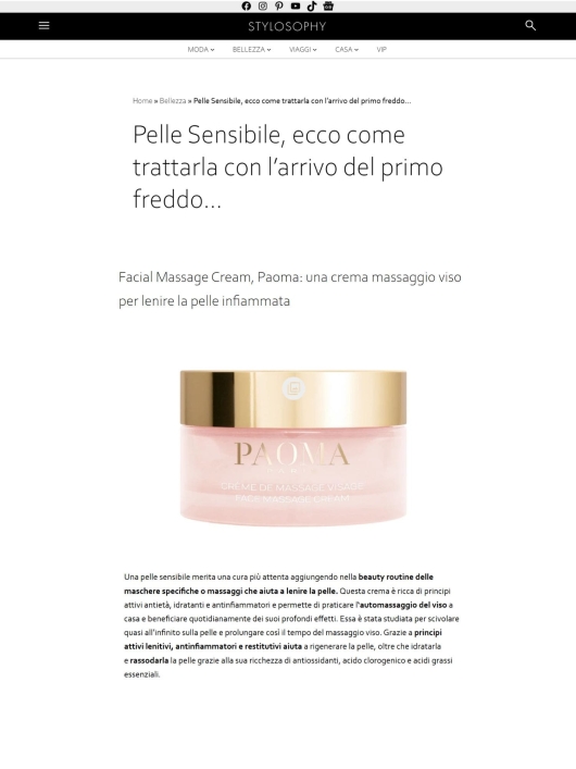 Paoma su Stylosophy 12 Novembre 2024