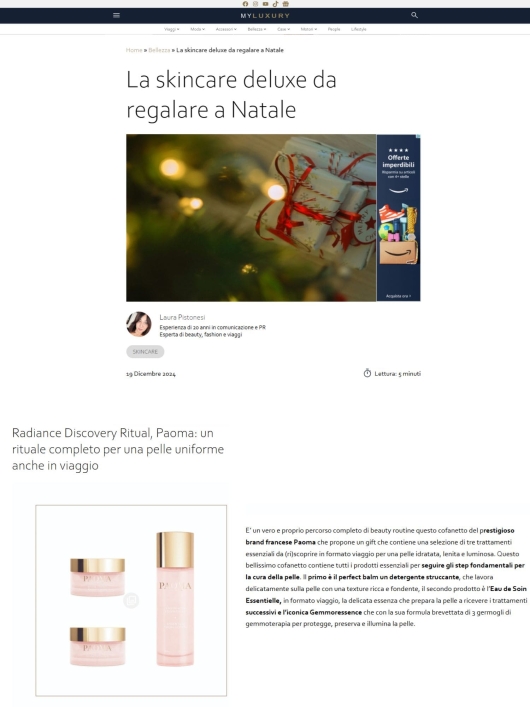 Paoma su My Luxury 19 Dicembre 2024