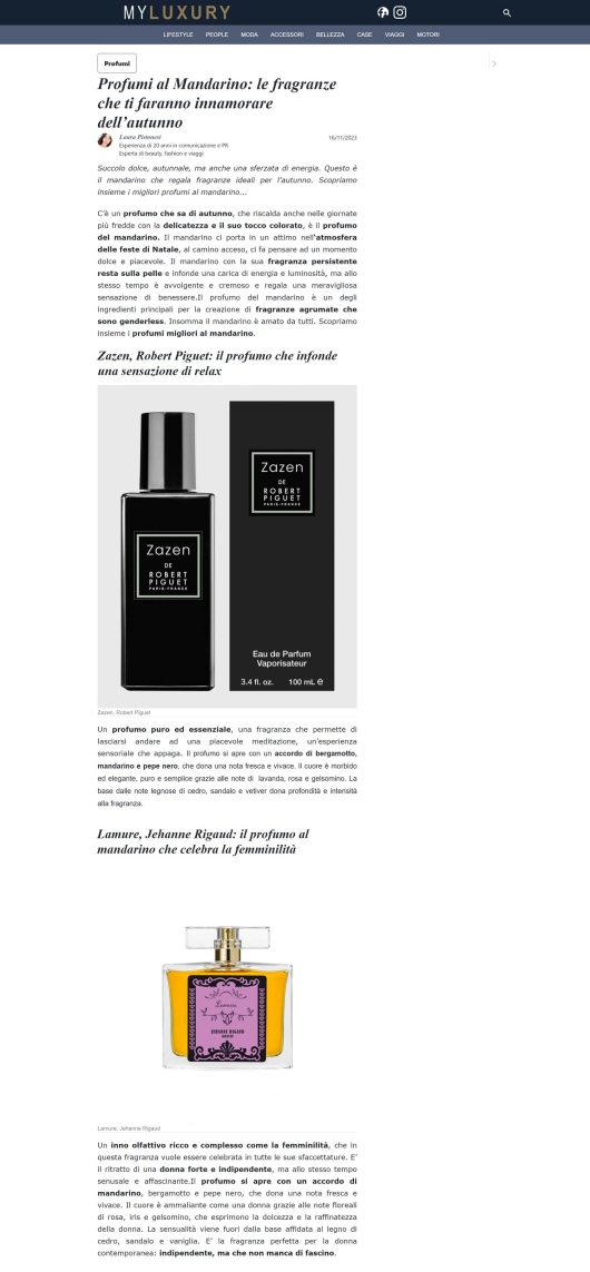 Robert Piguet e Jehanne Rigaud su Myluxury