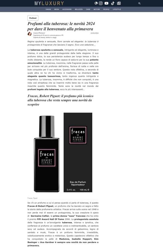 Robert Piguet su My Luxury 22 marzo 2024