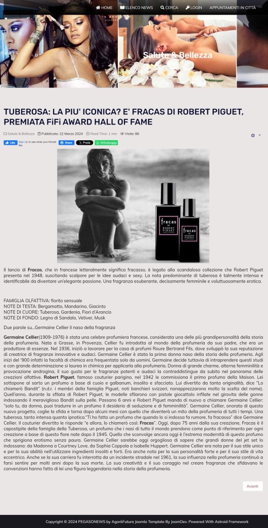 Robert Piguet su Pegaso News 22 marzo 2024