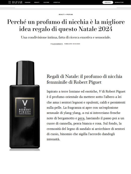 Robert Piguet su Harper's Bazaar 18 Dicembre 2024