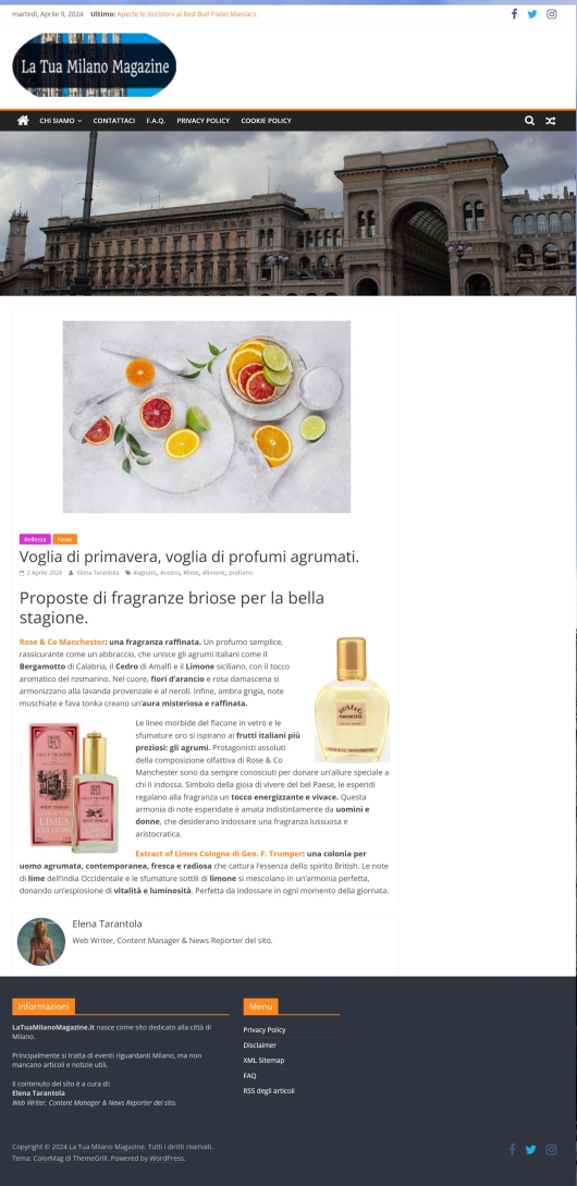Rose & Co Manchester e Geo F. Trumper su La tua Milano Magazine