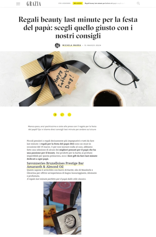 Savonneries Bruxelloises su Grazia